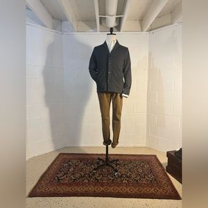 Small Perry Ellis Shawl Cardigan in Charcoal